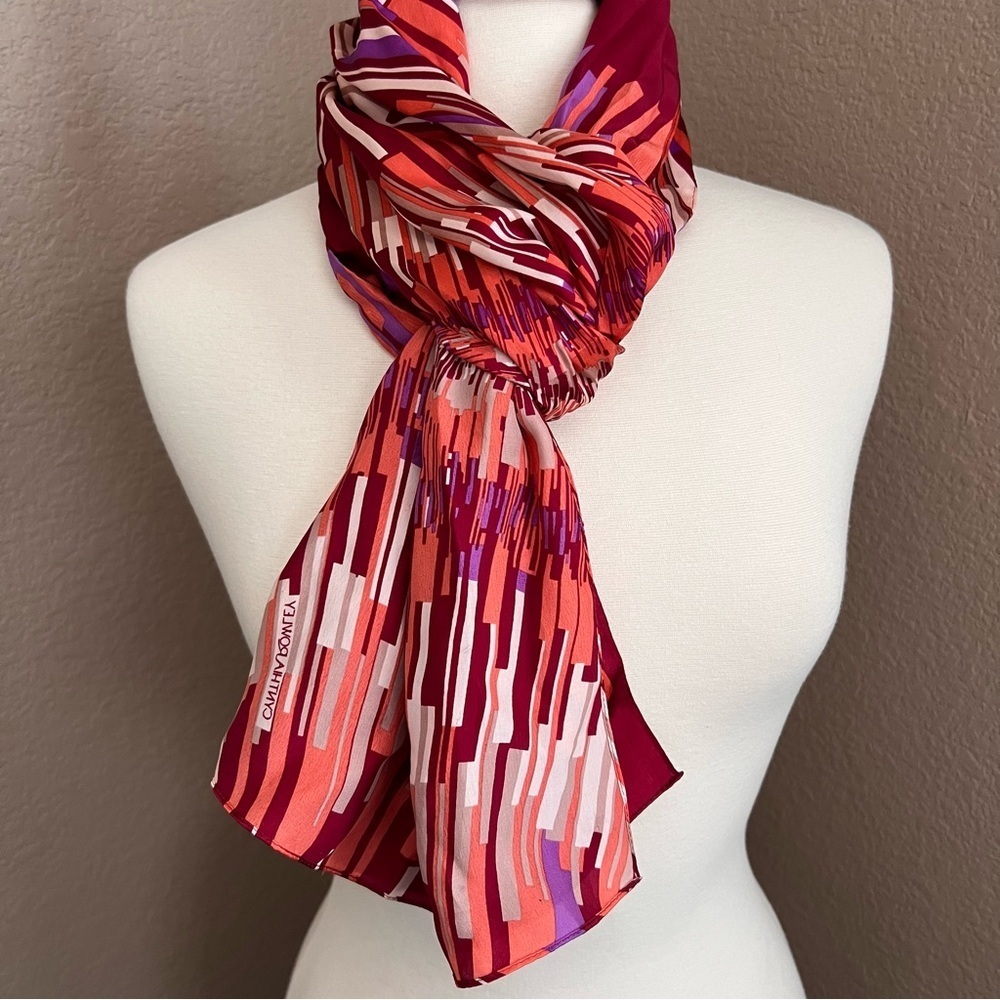 Cynthia Rowley 100% Silk Scarf – 68” x 14”